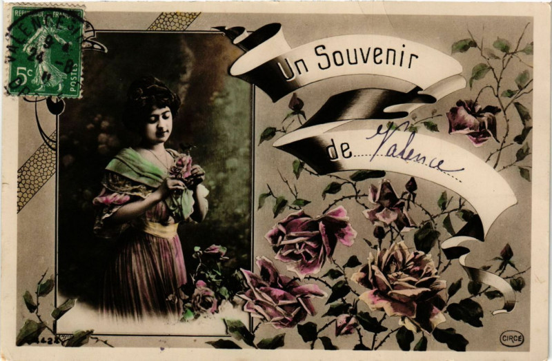 Carte postale ancienne Un Souvenir de Valence à Valence