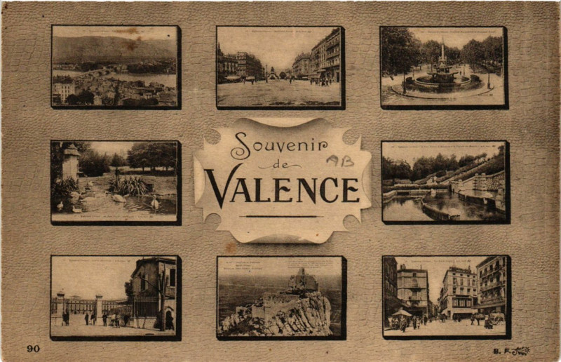 Carte postale ancienne Souvenir de Valence à Valence