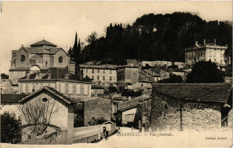 Carte postale ancienne Chabeuil - Vue générale à Chabeuil