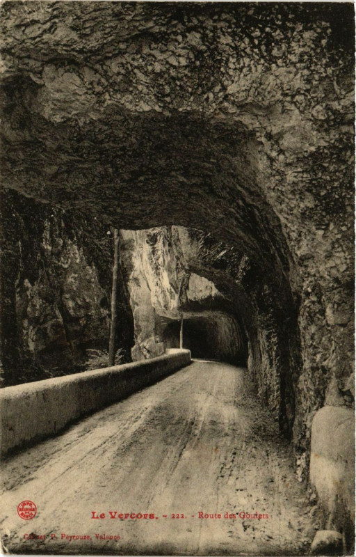 Carte postale ancienne Le Vercors - Route des Goulets