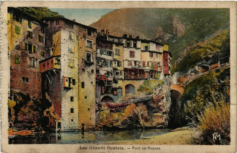 Carte postale ancienne Les Grans Goulets - Font en-Royans