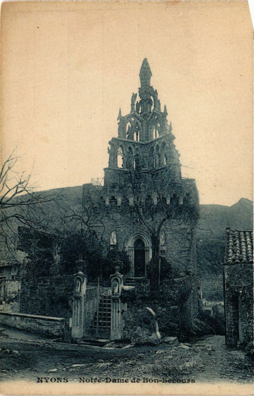 Carte postale ancienne Nyons - Notre-Dame de Bon-Secburs à Nyons