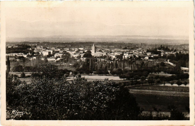 Carte postale ancienne Anneyron - Vue générale à Anneyron