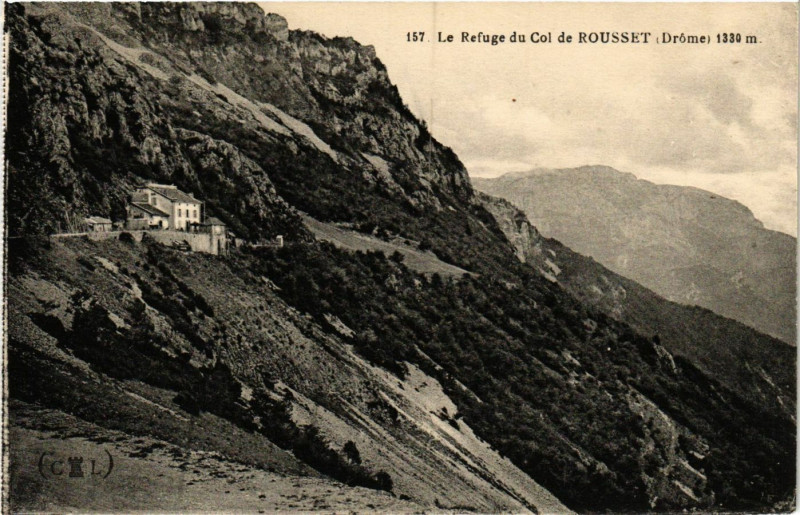 Carte postale ancienne Le Refuge du Col de Rousset - 1330m