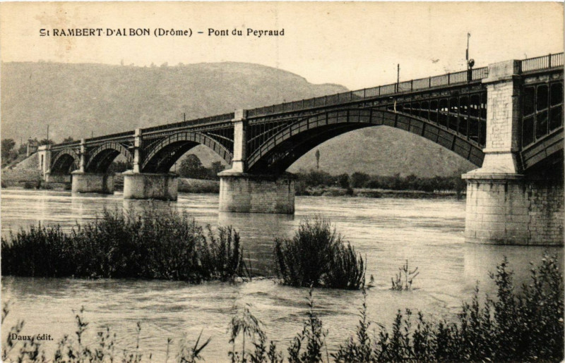 Carte postale ancienne Saint-Rambert d'Albon - Pont du Peyraud à Saint-Rambert-d'Albon