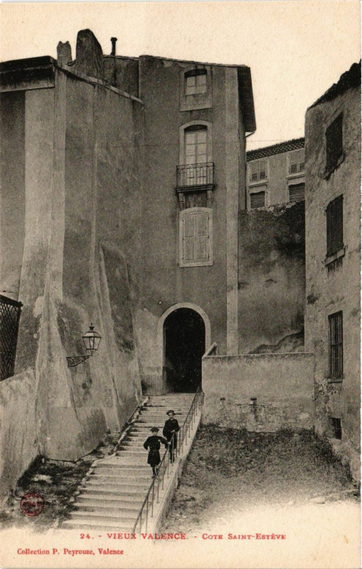 Carte postale ancienne Vieux VALENCEl - Cote Saint-Estéve à Valence