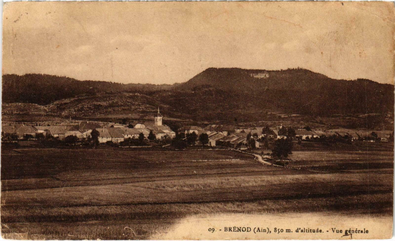 Carte postale ancienne Brenod - Vue générale à Brénod