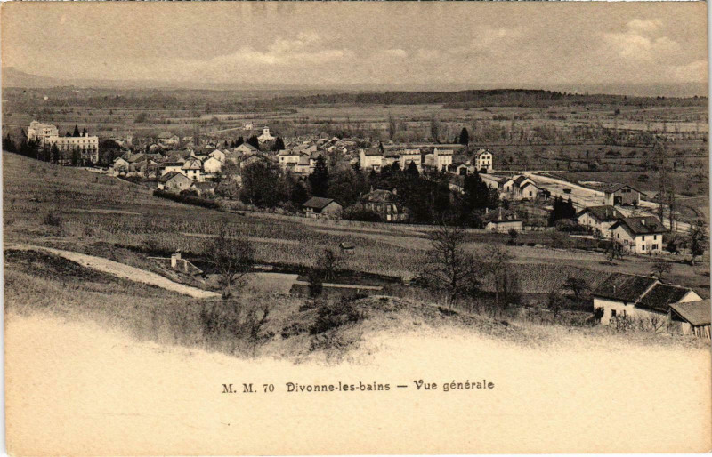Carte postale ancienne Divonne-les-Bains Vue générale à Divonne-les-Bains