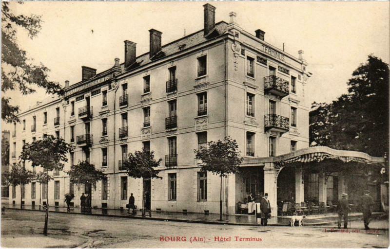 Carte postale ancienne Bourg - Hotel Terminus