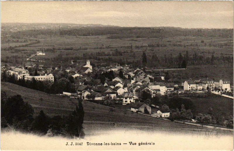 Carte postale ancienne Divonne-les-Bains Vue générale à Divonne-les-Bains