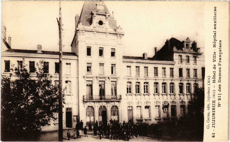 Carte postale ancienne Jujurieux - Hotel de Ville à Jujurieux