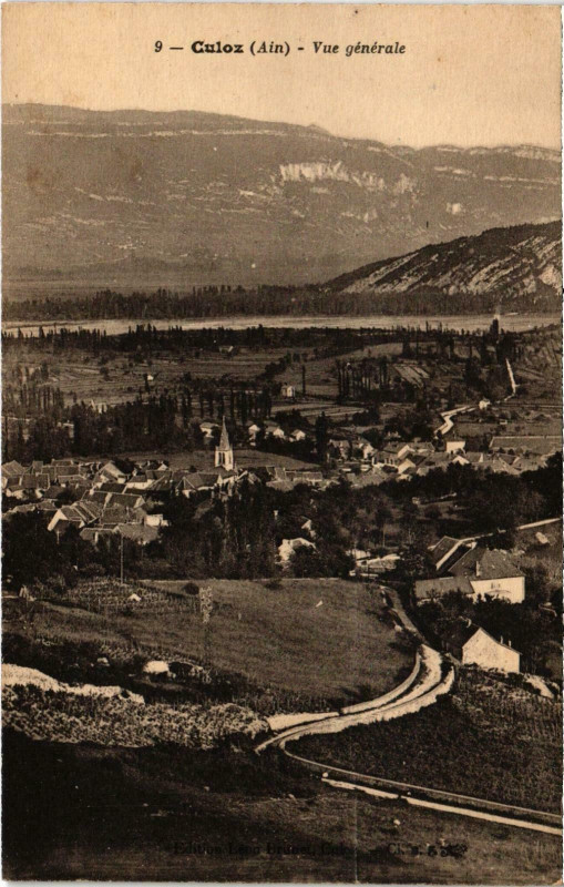 Carte postale ancienne Culoz - Vue générale à Culoz
