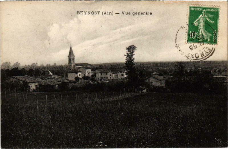 Carte postale ancienne Beynot - Vue générale à Bey