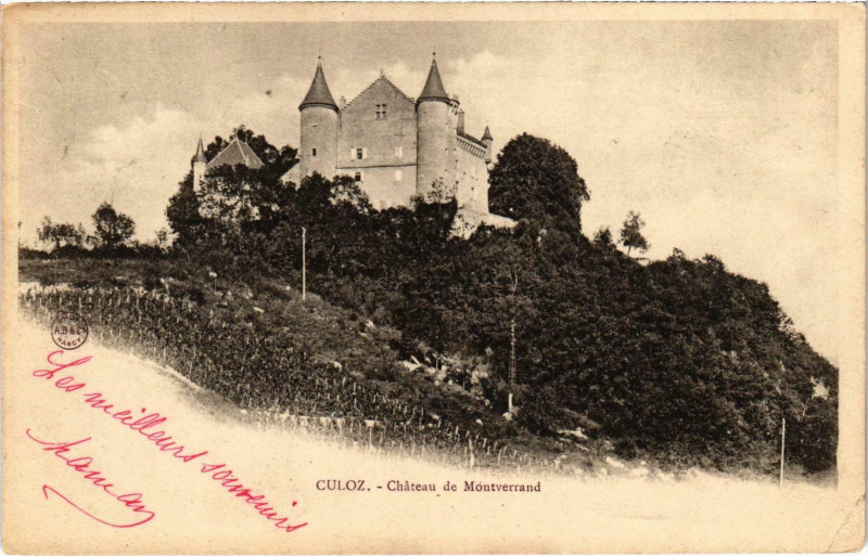 Carte postale ancienne Culoz - Chateau de Montverrand à Culoz