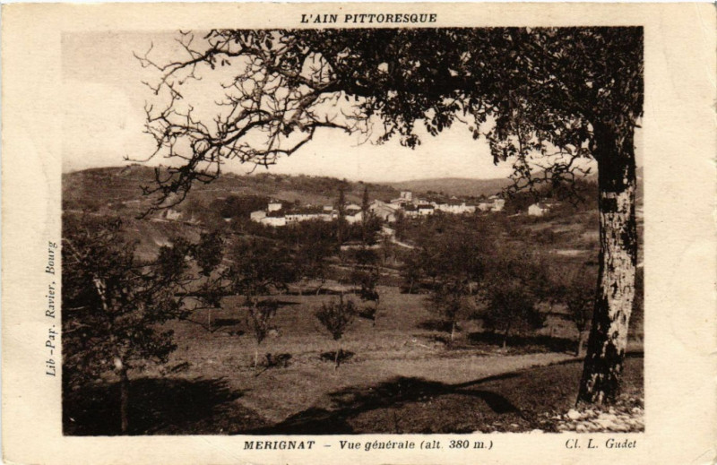 Carte postale ancienne Merignat Vue générale à Mérignat