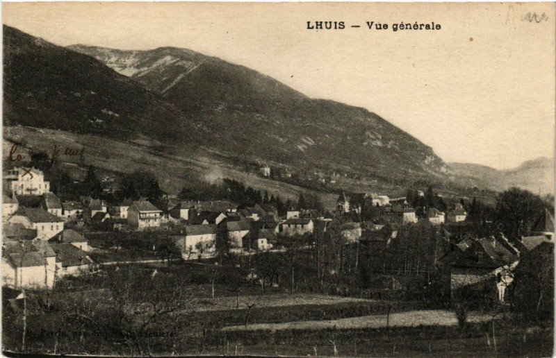 Carte postale ancienne Lhuis Vue générale à Lhuis