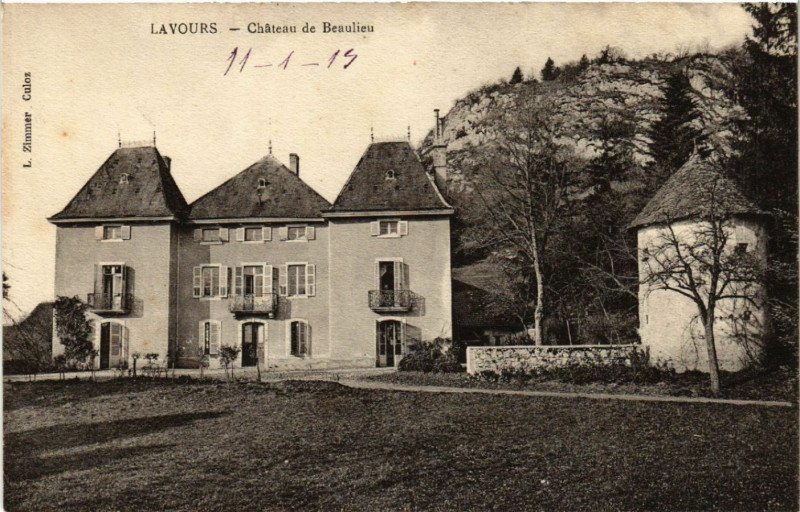 Carte postale ancienne Lavours Chateau de Beaulieu à Lavours