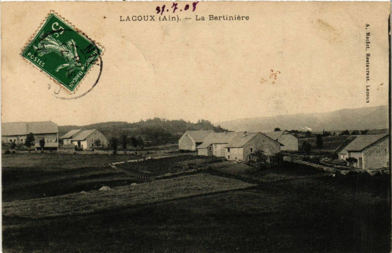 Carte postale ancienne Lacoux La Bertiniere