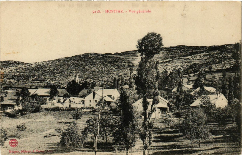 Carte postale ancienne Hostiaz Vue générale