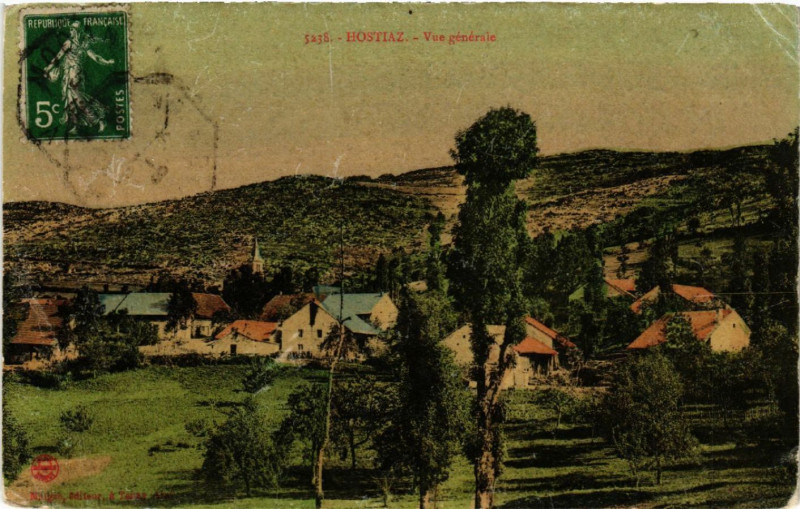 Carte postale ancienne Hostiaz Vue générale