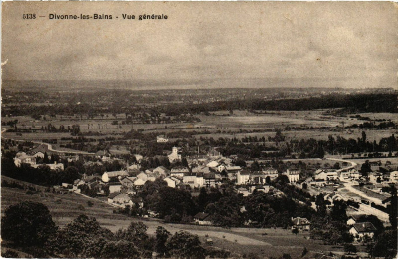 Carte postale ancienne Divonne-les-Bains Vue générale à Divonne-les-Bains