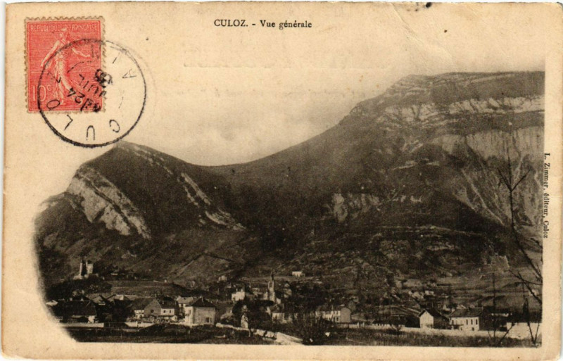 Carte postale ancienne Culoz Vue générale à Culoz