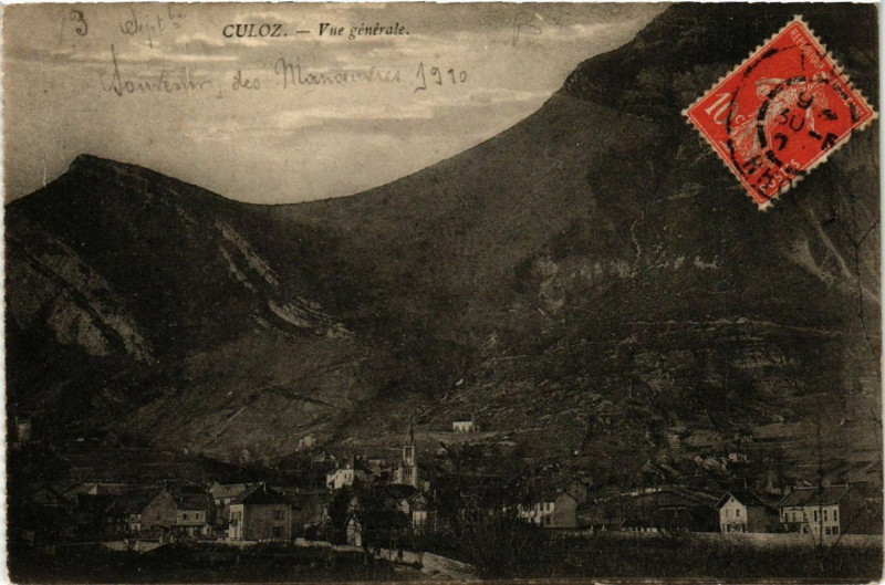 Carte postale ancienne Culoz Vue générale à Culoz