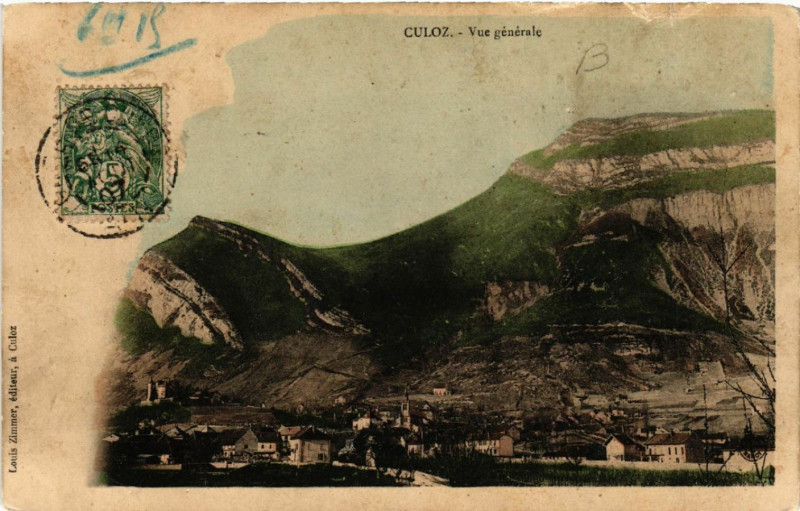 Carte postale ancienne Culoz Vue générale à Culoz