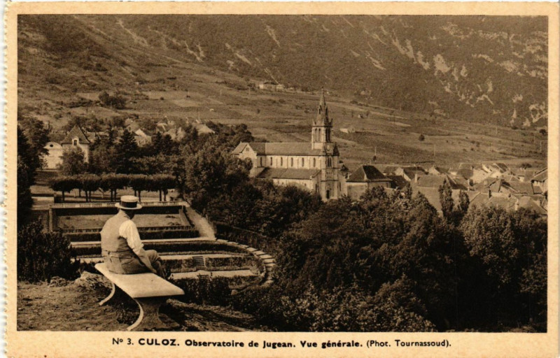 Carte postale ancienne Culoz Observatoire de Jugean Vue générale à Culoz