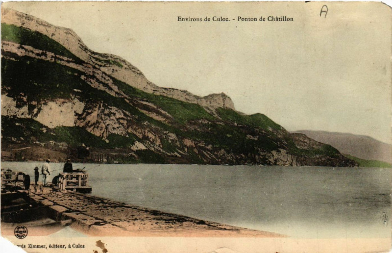 Carte postale ancienne Culoz Environs Ponton de Chatillon à Culoz