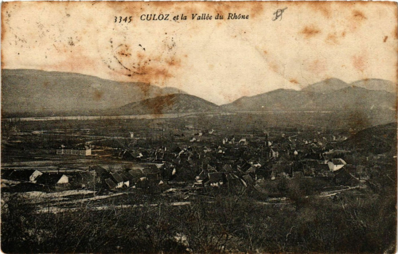 Carte postale ancienne Culoz Culoz et la Vallée du Rhone à Culoz