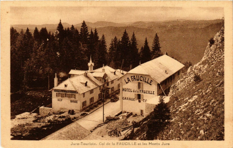 Carte postale ancienne Col de La Faucille et les Mont Jura Jura-Touriste