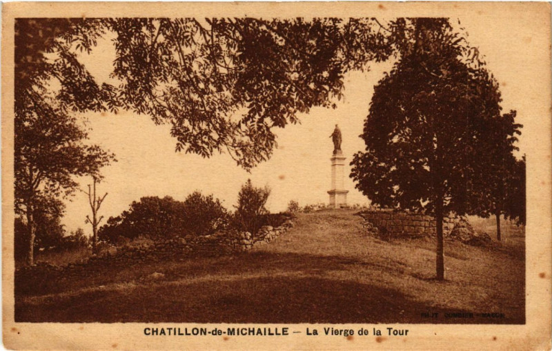 Carte postale ancienne Chatillon-de-Michaille La Vierge de la Tour