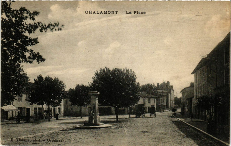 Carte postale ancienne Chalamont La Place à Chalamont
