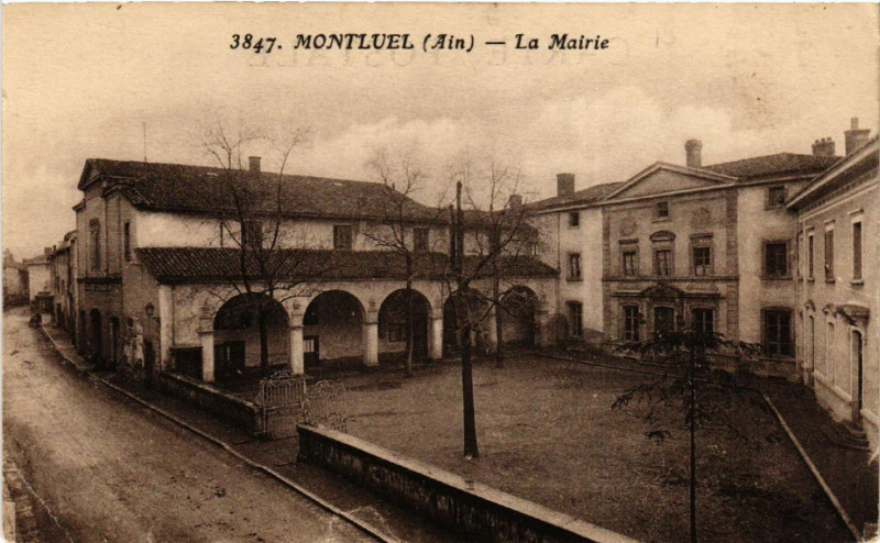 Carte postale ancienne Montluel La Mairie à Montluel