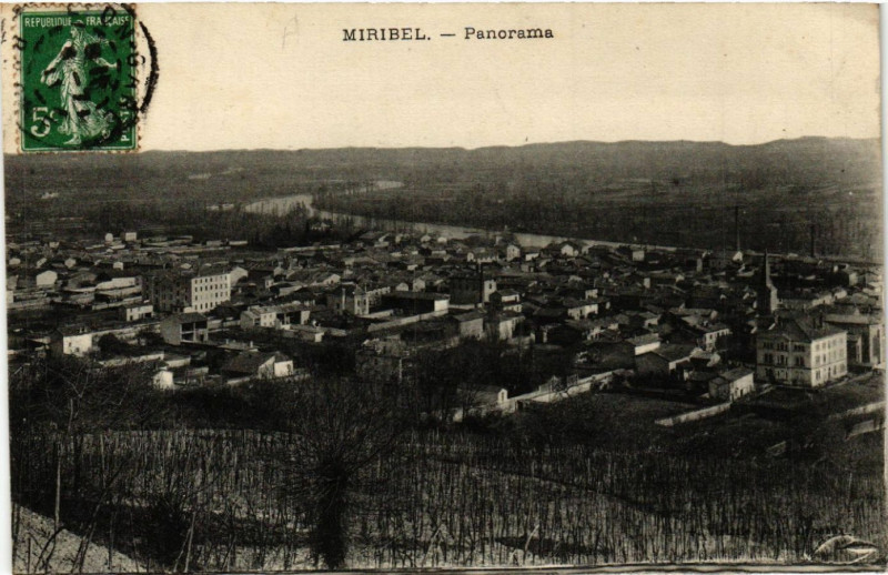 Carte postale ancienne Miribel Panorama à Miribel