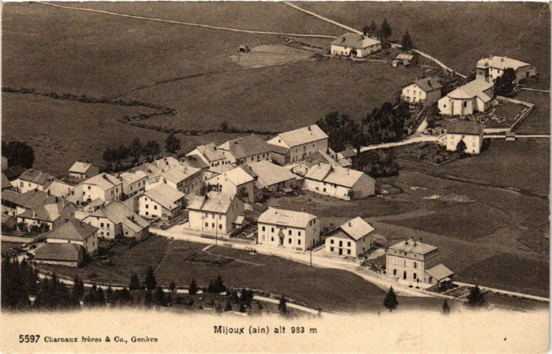 Carte postale ancienne Mijoux Vue à Mijoux