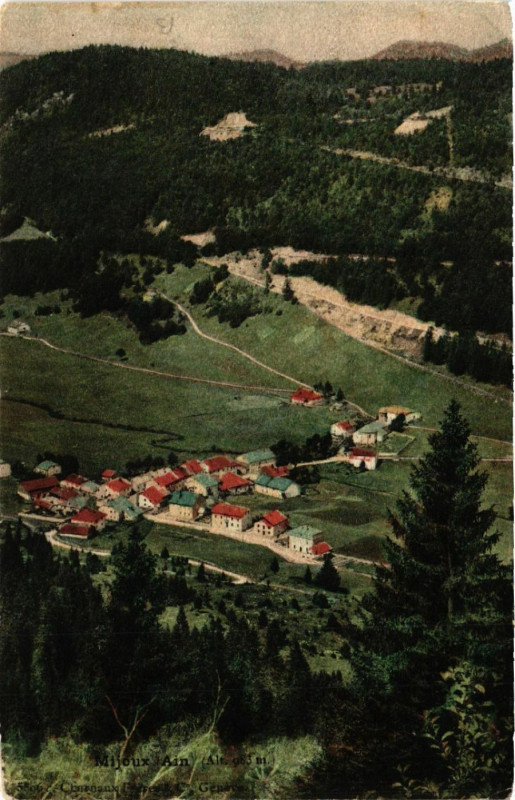 Carte postale ancienne Mijoux Vue à Mijoux