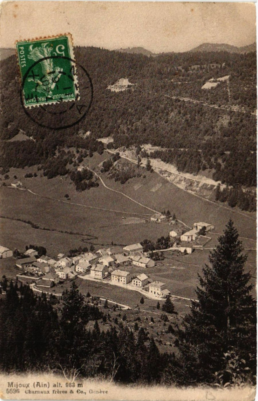 Carte postale ancienne Mijoux Vue à Mijoux
