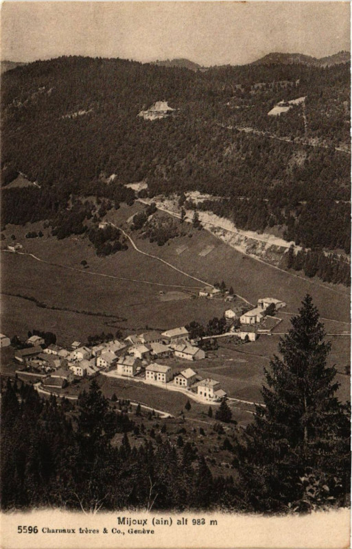 Carte postale ancienne Mijoux Vue à Mijoux