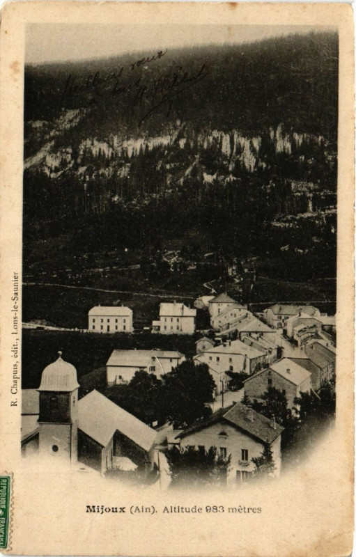 Carte postale ancienne Mijoux Vue à Mijoux