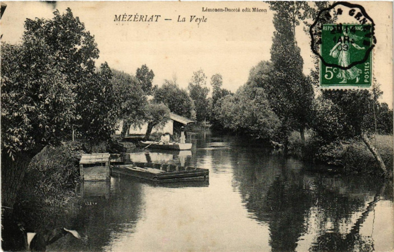 Carte postale ancienne Mezeriat La Veyle à Mézériat