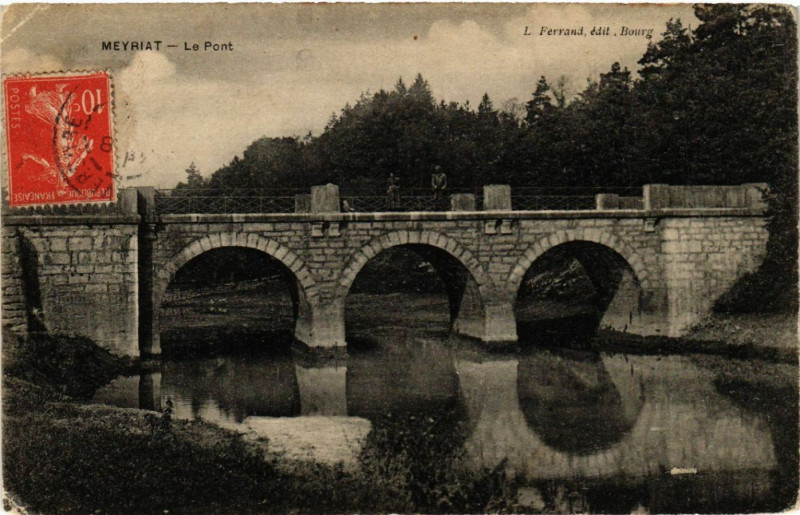 Carte postale ancienne Meyriat Le Pont