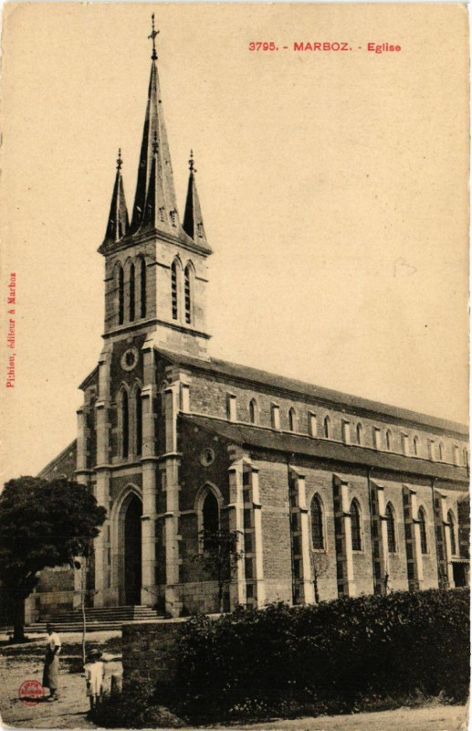 Carte postale ancienne Marboz Eglise à Marboz