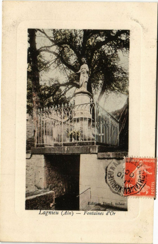 Carte postale ancienne Lagnieu Fontaines d'Or à Lagnieu