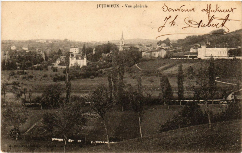 Carte postale ancienne Jujurieux Vue générale à Jujurieux