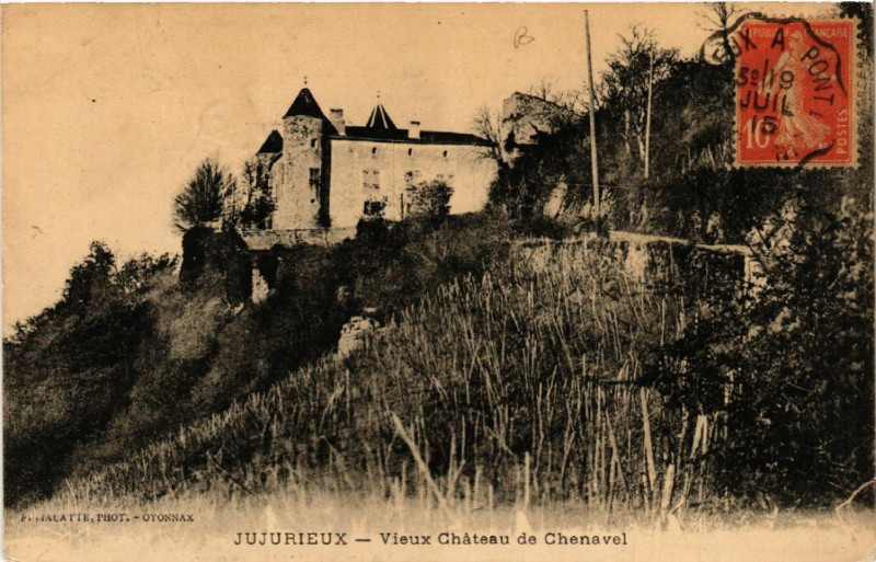 Carte postale ancienne Jujurieux Vieux Chateau de Chenavel à Jujurieux