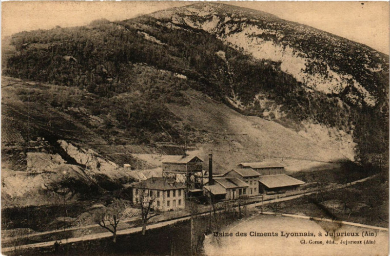 Carte postale ancienne Jujurieux Usine des Ciments Lyonnais a Jujurieux à Jujurieux