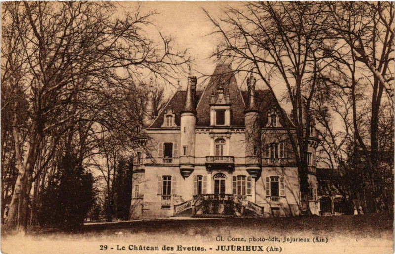 Carte postale ancienne Jujurieux Le Chateau des Evettes à Jujurieux