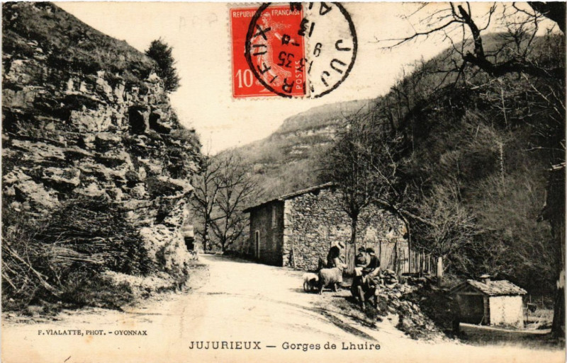 Carte postale ancienne Jujurieux Gorges de Lhuire à Jujurieux
